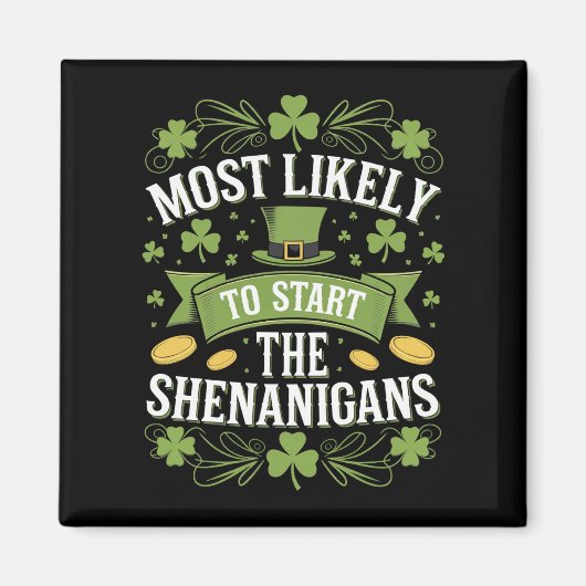 Hoogstwaarschijnlijk om de Schelmenstreek St. Patr Magneet (Voorkant)