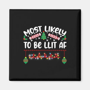 Hoogstwaarschijnlijk om deze Kerstmis pyjama famil Magneet