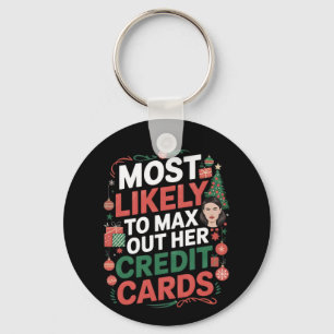 Hoogstwaarschijnlijk om haar credit Kaarten te max Sleutelhanger