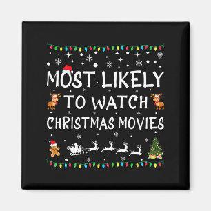 Hoogstwaarschijnlijk om kerstfilms te kijken Famil Magneet