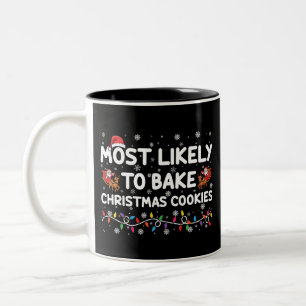 Hoogstwaarschijnlijk om Kerstkoekjes te Bakken Xma Tweekleurige Koffiemok