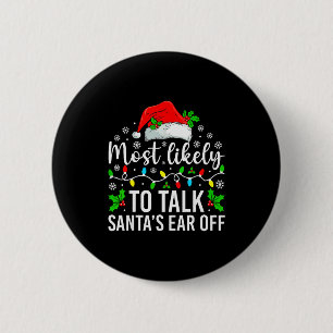 Hoogstwaarschijnlijk om Kerstmannetje zijn oor van Ronde Button 5,7 Cm