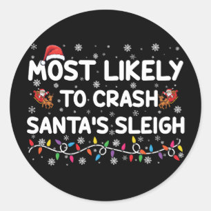 Hoogstwaarschijnlijk om Kerstmans slee te laten cr Ronde Sticker