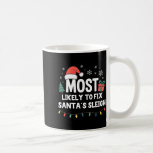Hoogstwaarschijnlijk om Kerstman's slee te reparer Koffiemok