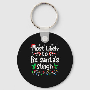 Hoogstwaarschijnlijk om Santa slee Kerst te repare Sleutelhanger
