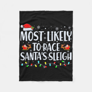 Hoogstwaarschijnlijk om Santa's slee te racen Fami Fleece Deken