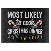 Hoogstwaarschijnlijk om te koken kerstdiner grappi snijplank (Voorkant)