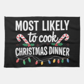 Hoogstwaarschijnlijk om te koken kerstdiner grappi theedoek (Horizontaal)