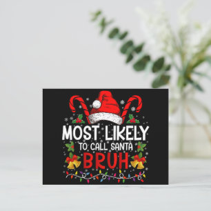 Hoogstwaarschijnlijk Oma Grappige Kerstmis Noemen Uitnodiging Briefkaart