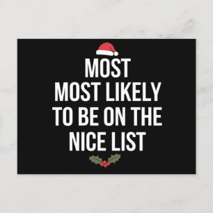 Hoogstwaarschijnlijk op de kerstlijst van aardige briefkaart