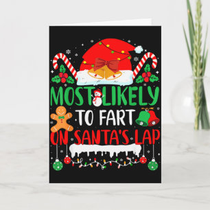 Hoogstwaarschijnlijk op de schoot van de kerstman kaart