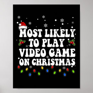 Hoogstwaarschijnlijk op kerstavader video game spe poster