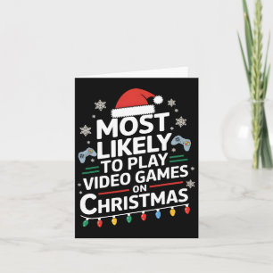 Hoogstwaarschijnlijk op kerstavond videogames spel kaart
