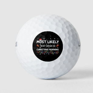Hoogstwaarschijnlijk op kerstochtend op de sluimer golfballen