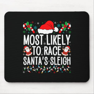 Hoogstwaarschijnlijk racen Santa's Sleigh Family X Muismat
