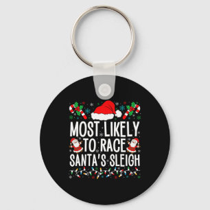 Hoogstwaarschijnlijk racen Santa's Sleigh Family X Sleutelhanger