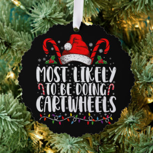 Hoogstwaarschijnlijk Radslagend Matchende Kerstmis Ornament Kaart