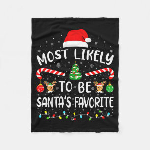 Hoogstwaarschijnlijk Santas Favoriete Familie Matc Fleece Deken
