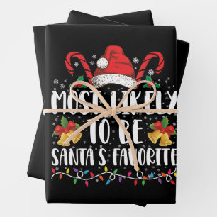 Hoogstwaarschijnlijk Santa's Favoriete Grappige Ke Inpakpapier Vel