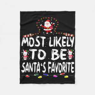 Hoogstwaarschijnlijk Santa's favoriete leuke gezin Fleece Deken