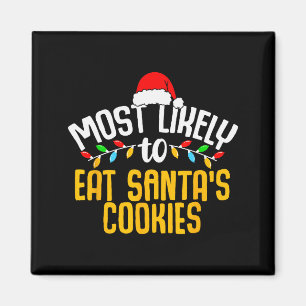 Hoogstwaarschijnlijk Santa's Koekjes Eet Funny Fam Magneet