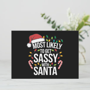 Hoogstwaarschijnlijk Sassy Worden Met Kerstman Ker Feestdagenkaart