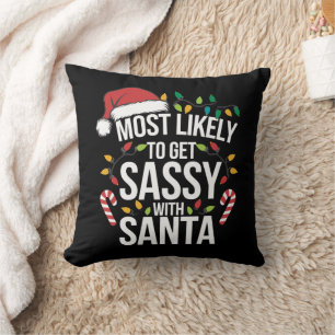 Hoogstwaarschijnlijk Sassy Worden Met Kerstman Ker Kussen