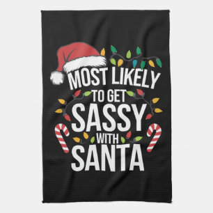 Hoogstwaarschijnlijk Sassy Worden Met Kerstman Ker Theedoek