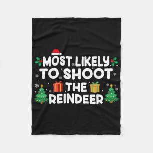 Hoogstwaarschijnlijk Schiet De Rendieren Kerst Mat Fleece Deken