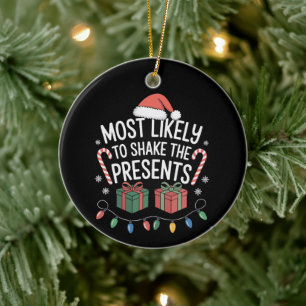 Hoogstwaarschijnlijk Schudt De Kerstcadeaus Famili Keramisch Ornament