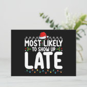 Hoogstwaarschijnlijk Show op laat kerstmis familie Kaart (Staand voorkant)