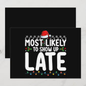 Hoogstwaarschijnlijk Show op laat kerstmis familie Kaart (Voorkant / Achterkant)