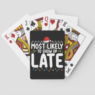 Hoogstwaarschijnlijk Show op laat kerstmis familie Pokerkaarten