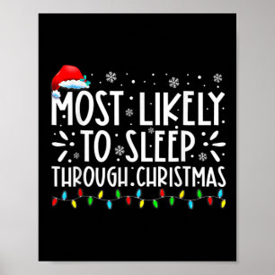 Hoogstwaarschijnlijk Slaapt Door de Kerstmis Famil Poster