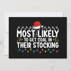 Hoogstwaarschijnlijk steenkool in hun kerstsok kri kaart