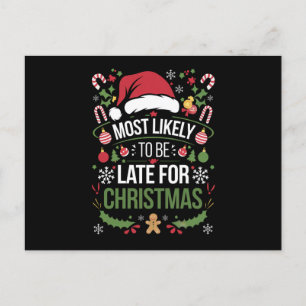 Hoogstwaarschijnlijk te laat met Kerstmis - Grappi Briefkaart
