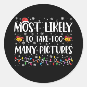 Hoogstwaarschijnlijk te veel foto's maken met kers ronde sticker
