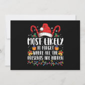 Hoogstwaarschijnlijk vergeet waar alle cadeaus zij kaart (Voorkant)