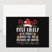 Hoogstwaarschijnlijk vergeet waar alle cadeaus zij kaart (Voorkant / Achterkant)