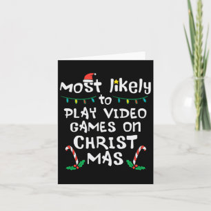 Hoogstwaarschijnlijk Video Game Kerstmis Xmas Fami Kaart