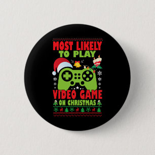 Hoogstwaarschijnlijk Videogame Familie Matchende K Ronde Button 5,7 Cm