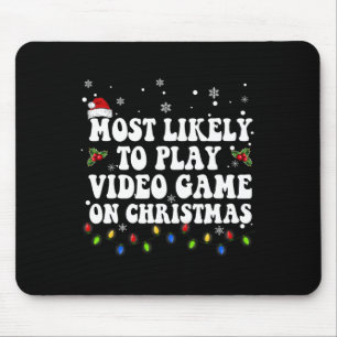 Hoogstwaarschijnlijk videogame spelen op kerstman muismat