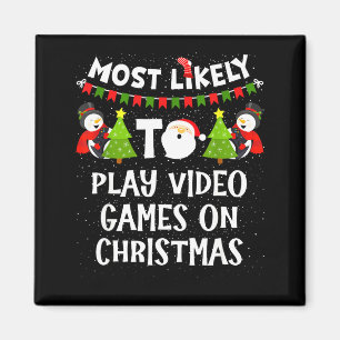 Hoogstwaarschijnlijk Videogames Spelen Funny Kerst Magneet