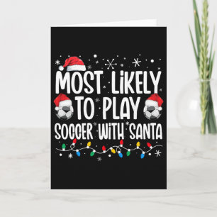 Hoogstwaarschijnlijk voetbal te spelen met Kerstma Kaart