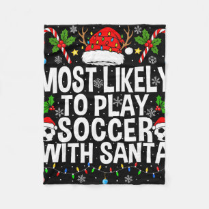 Hoogstwaarschijnlijk voetballen met de Kerstman Fu Fleece Deken
