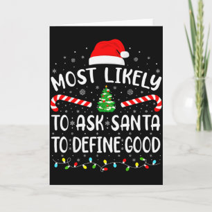 Hoogstwaarschijnlijk vraagt aan Kerstman om goede Kaart