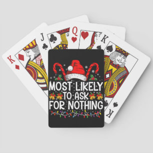 Hoogstwaarschijnlijk vraagt niets voor kerstmis-ma pokerkaarten