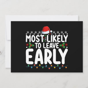 Hoogstwaarschijnlijk vroeg te verlaten Kerstmis fa Kaart