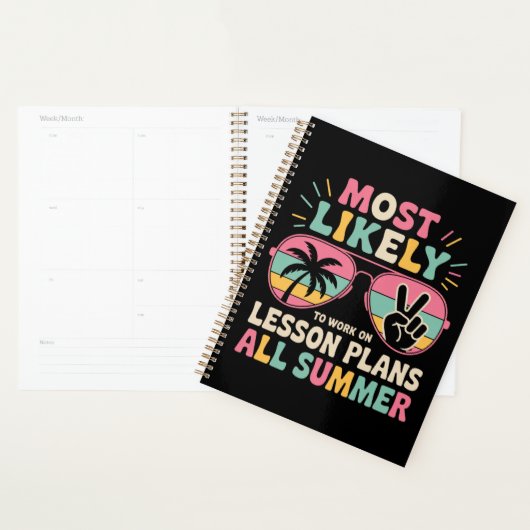 Hoogstwaarschijnlijk Werkt Aan Lesplannen de Hele Planner (Display)