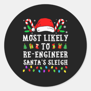 Hoogstwaarschijnlijk zal het slee van de kerstman ronde sticker